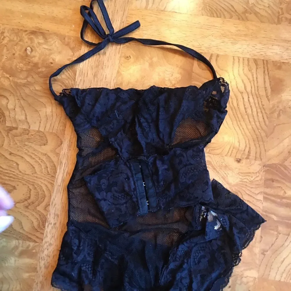 🎃 OO Gorgeous Black Lingerie Body Suit